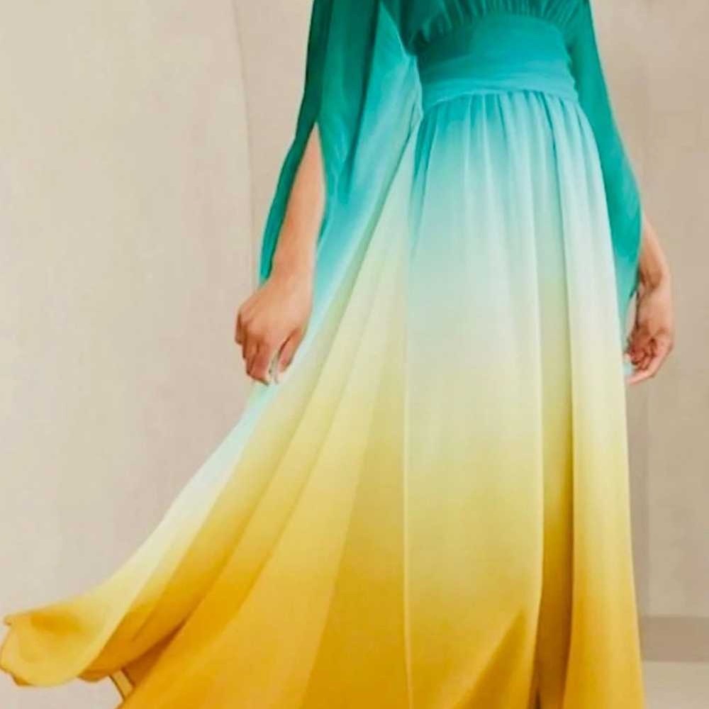 BANANA REPUBLIC ~Zela Chiffon Maxi Dress (NWT) - Picture 7 of 14